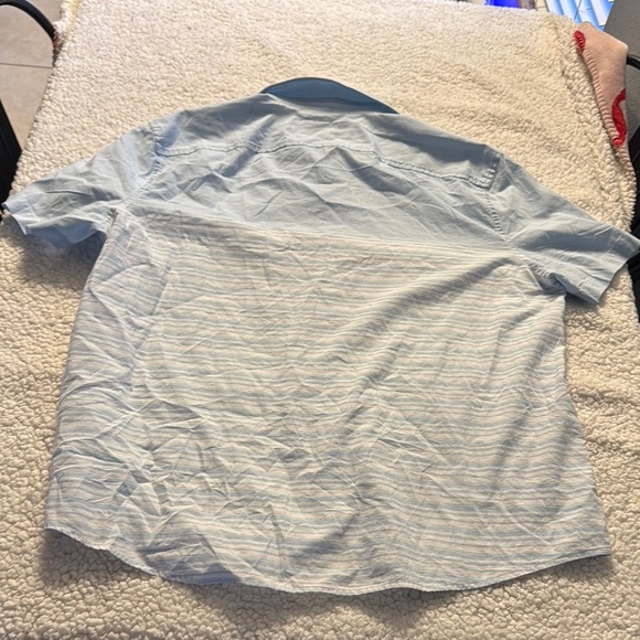 Original Penguin Blue Casual Button Down Shirt - Picture 5 of 6